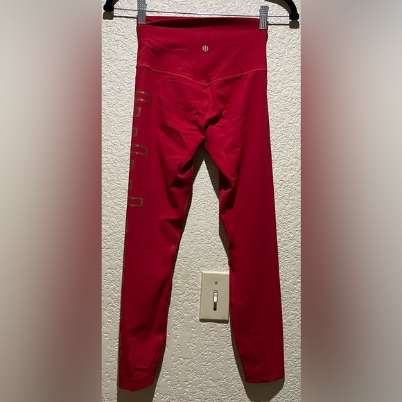 Lululemon NWT Lunar New Year Align High Rise Pants 25” Legging Dark Red Size 4 - Picture 8 of 12